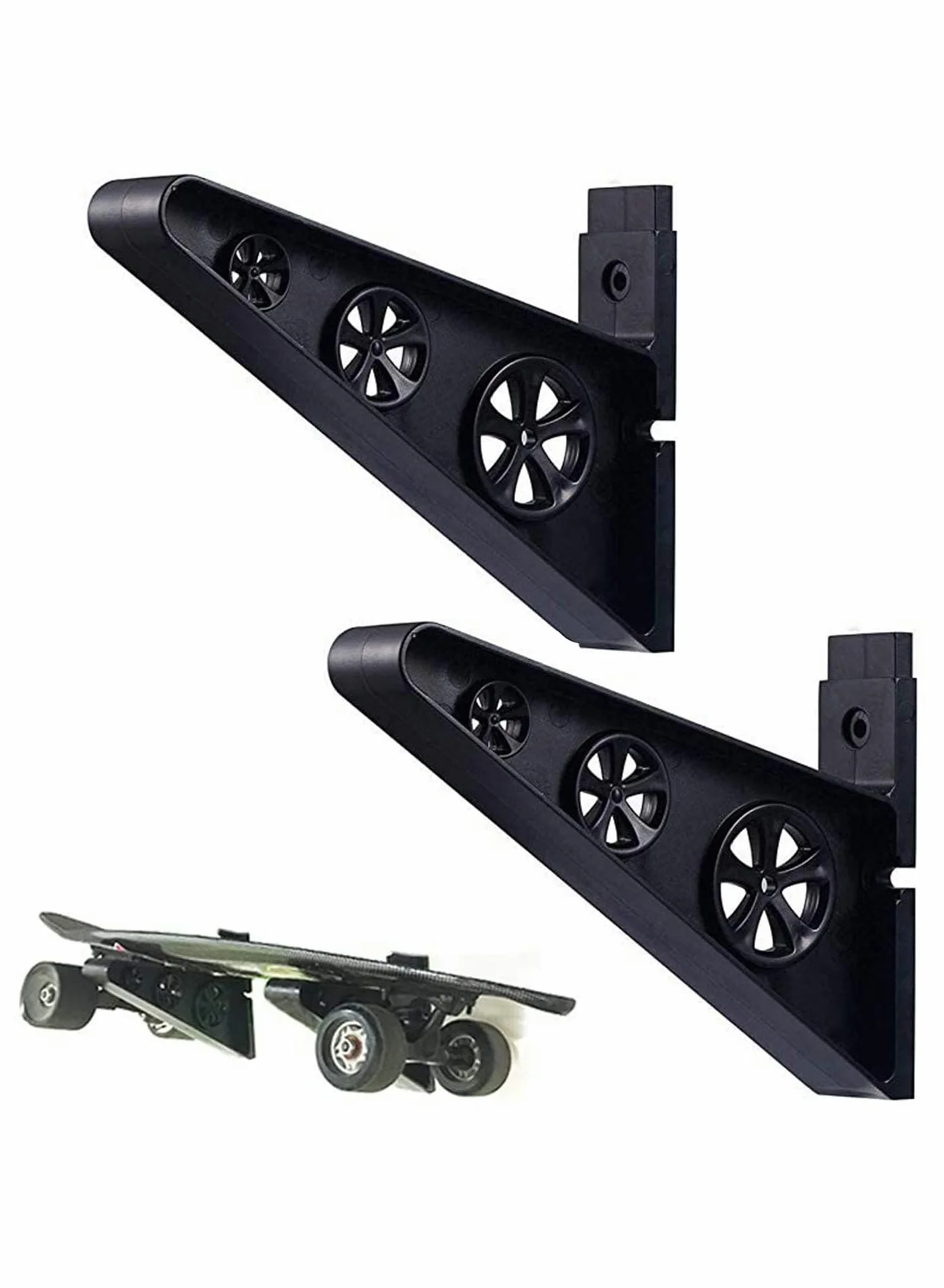 Barakah Skateboard Wall Mount Hanger Rack (2 Pcs Set) Premium Heavy-Duty Storage Display Stand for Skateboards and Skis dqgjs