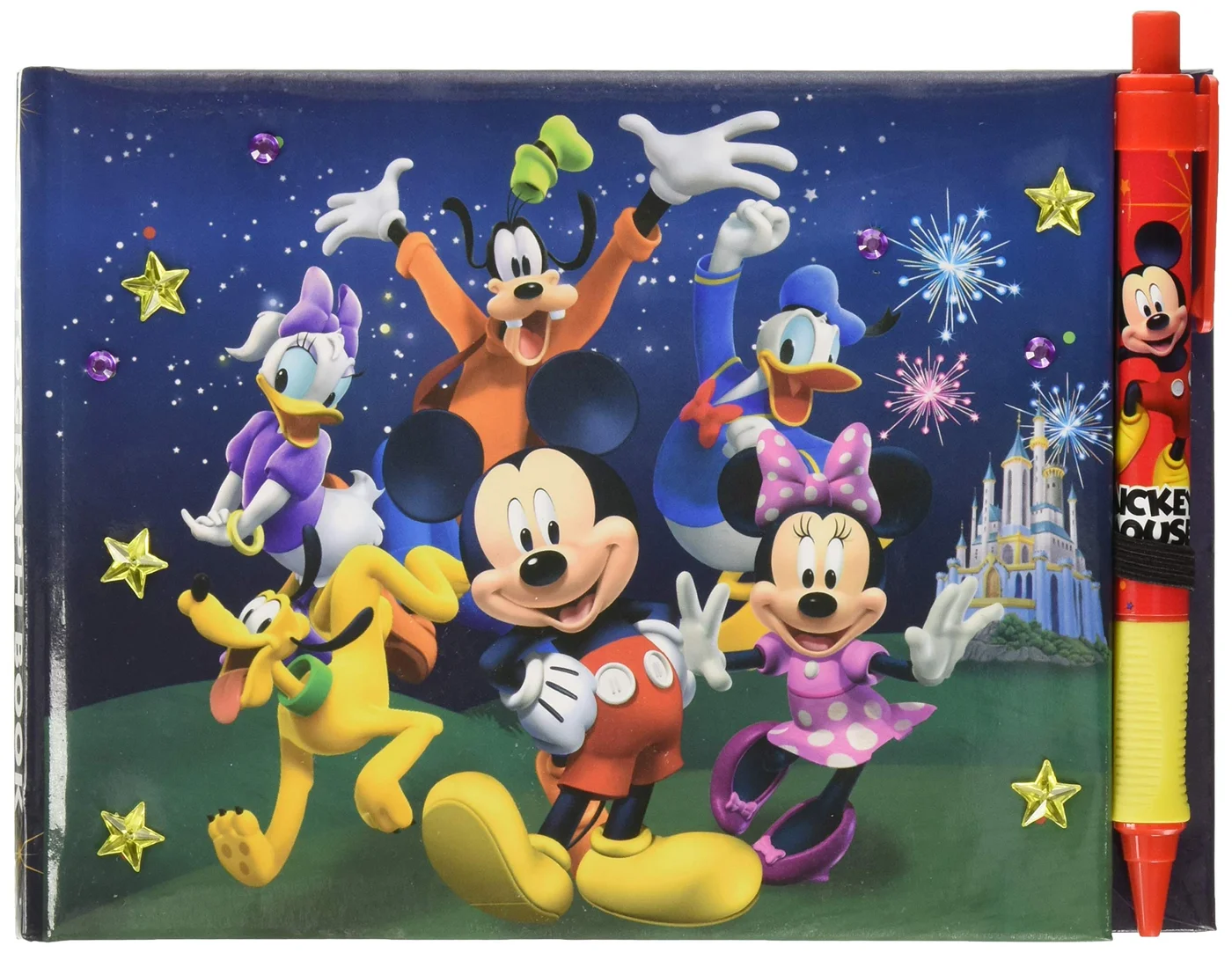 Premium Character Themed Autograph Memory Book with Matching Pen (Blue, 15 cm x 15 cm) 5t475