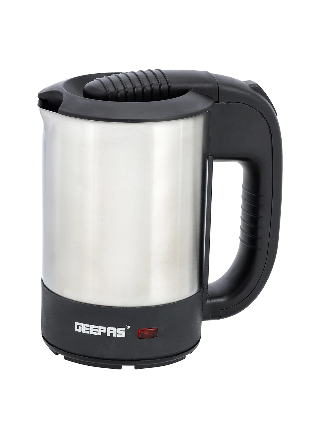 GEEPAS Portable Electric Travel Kettle Stainless Steel Fast Boiling Safety Auto-Off (Silver, 500 mL) 5jiyg