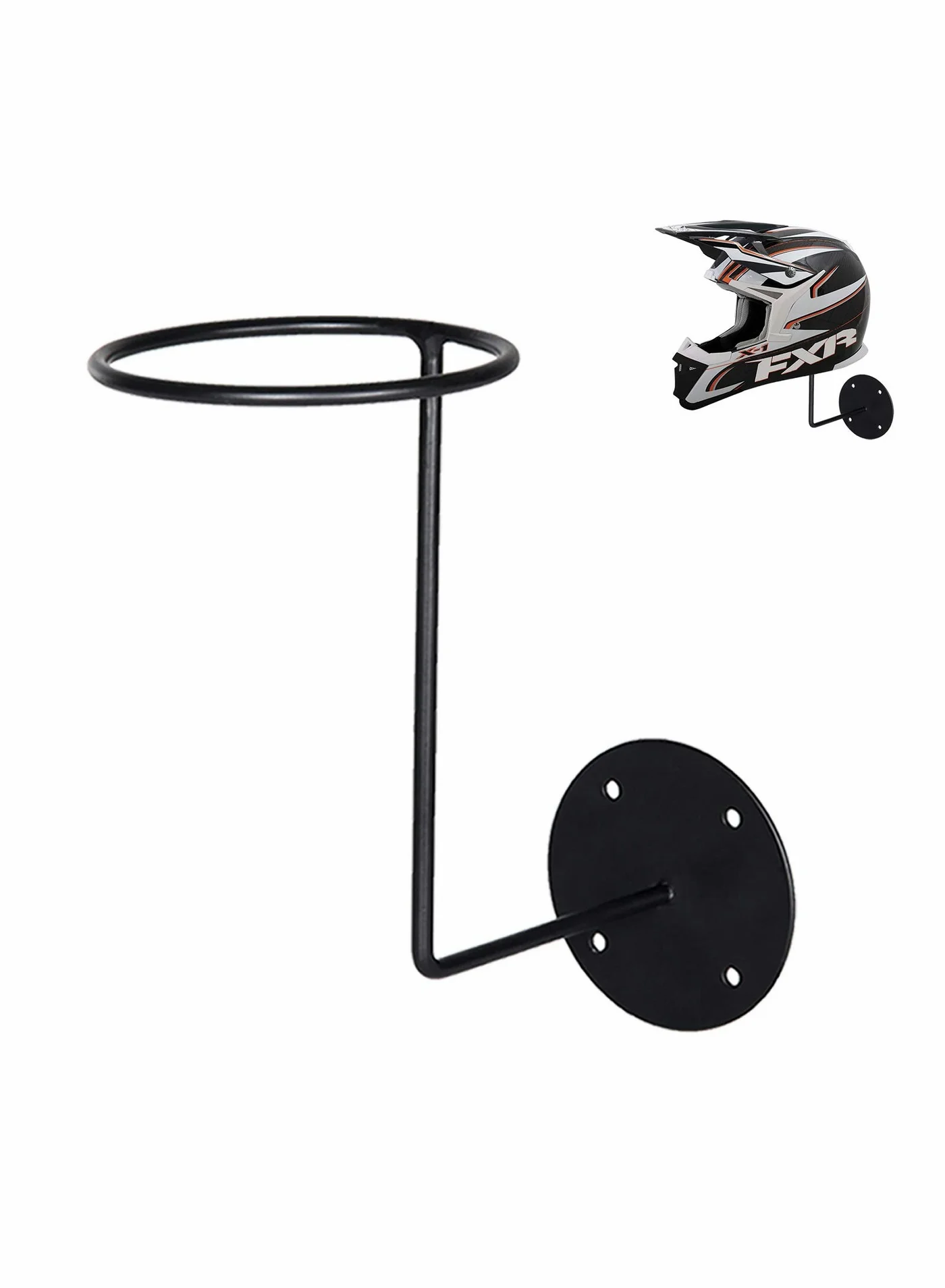 Excefore Wall Mounted Helmet Holder Rack, Heavy-Duty Metal Display Stand for Motorcycle Gear, Jackets, and Sports Balls (1 Pack) o74lh