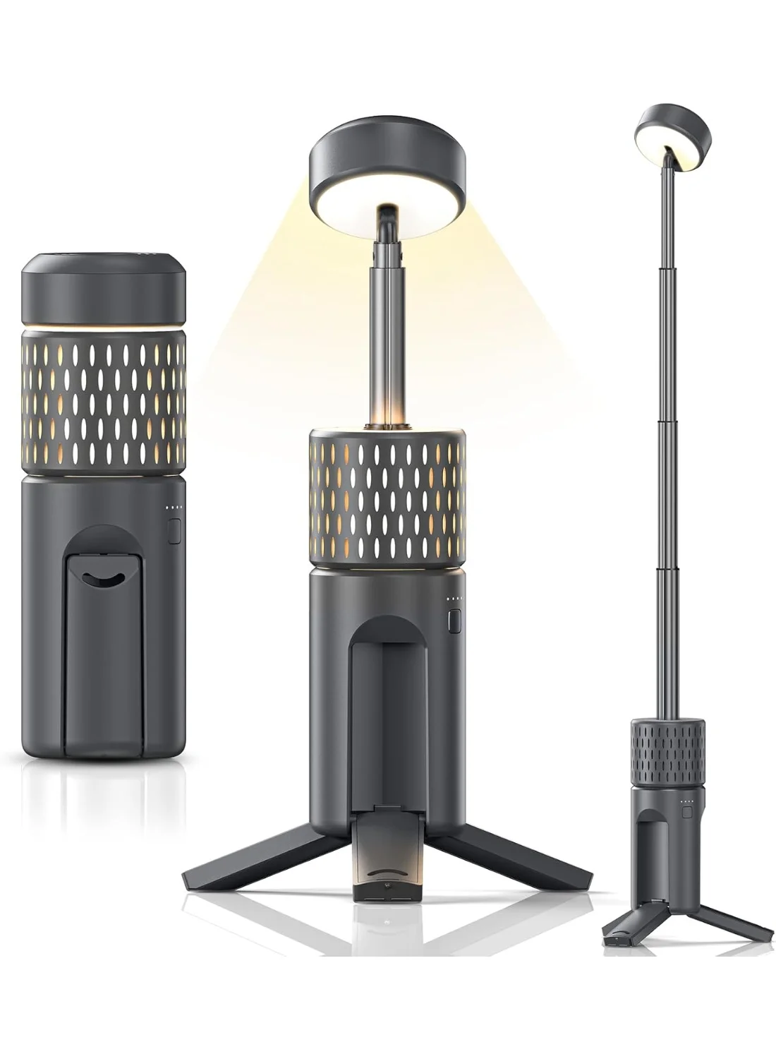 SMARTX Portable Rechargeable Camping Lantern, Telescopic Outdoor Work Light with Adjustable Stand (IP54 Waterproof, 1 Unit) hm09a