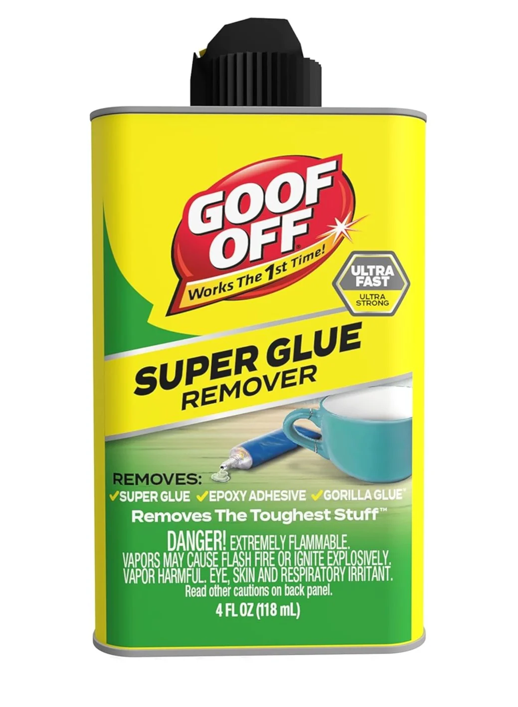 Pro Strength Adhesive Remover for Super Glue and Epoxy Residue (118 mL) n9no4