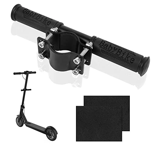 Ainiv Electric Scooter Handlebar for Kids Adjustable Aluminum Alloy Safety Grip Armrest for Childrens Scooters (Black, 23 cm) uyzpf