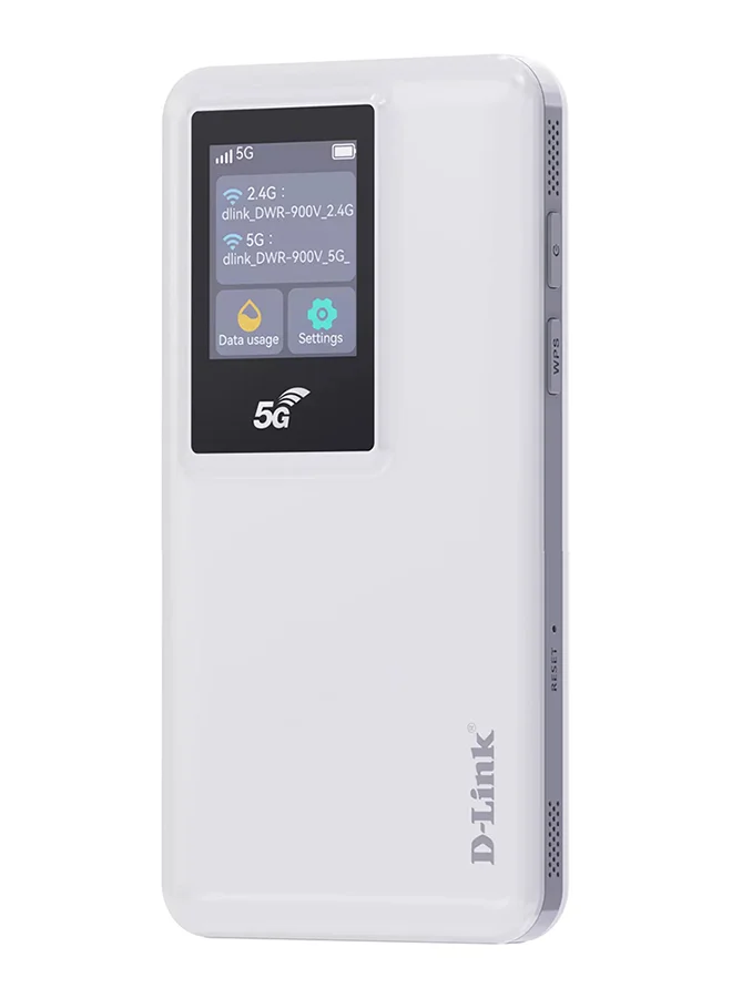 Premium 5G Mi-Fi Mobile Router High-Speed Portable Wireless Hotspot with LCD Display and 10000mAh Battery (White) x5rkp