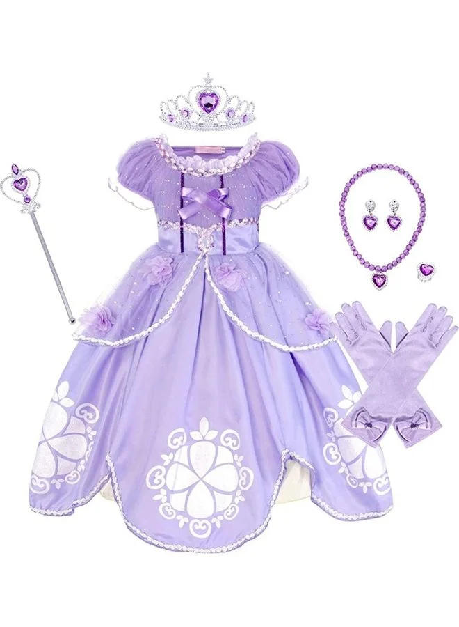 XiuWoo Princess Costume Dress for Kids Elegant Party Outfit (120cm) v3qa6