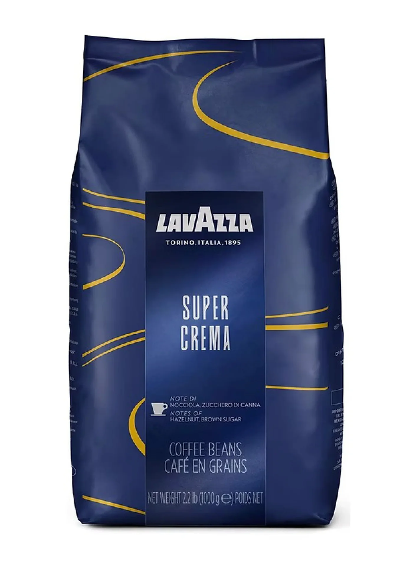 Lavazza Super Crema Coffee Beans Premium Roasted Whole Bean Blend (1kg) ewxbb