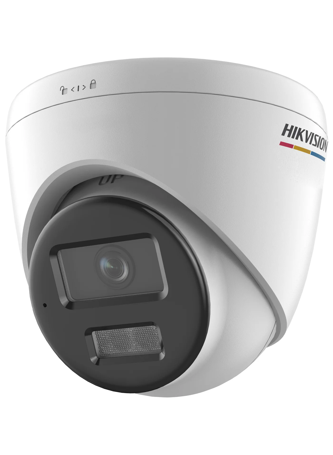 Premium 2MP Full HD Fixed Turret IP Security Camera with Smart Hybrid Light and 2-Way Audio (2.8mm Lens, White) 9rhbk