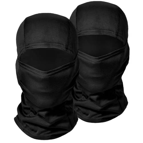 Premium Full Face Balaclava Ski Mask for Motorcycle Sports and Outdoor Protection (White, 2-Pack, Medium) x32x3