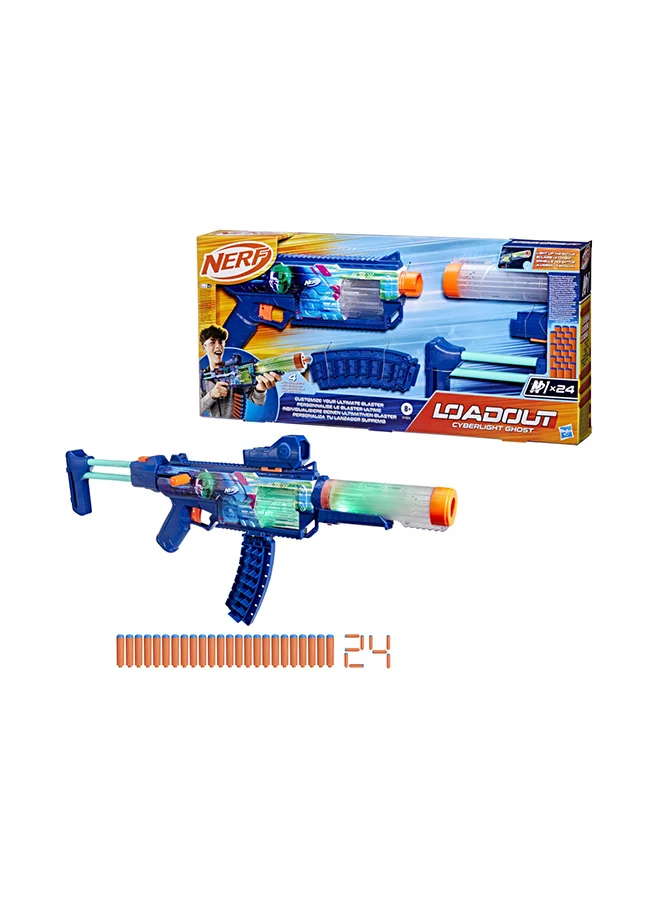 Cyberlight Ghost Blaster Electronic Toy Set with 24 Foam Darts and 4 Interchangeable Attachments (Glowing LED Lights, 1 Set) twd0e