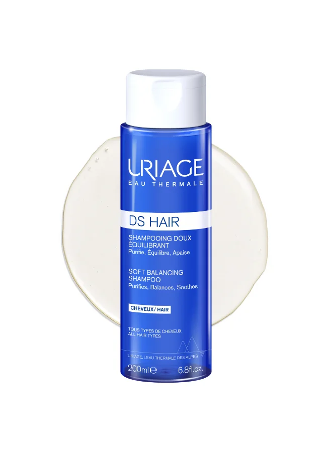 Uriage DS Hair Soft Balancing Shampoo with TLR2 Regul Complex for Oily and Sensitive Scalp (200 mL) 2h25v