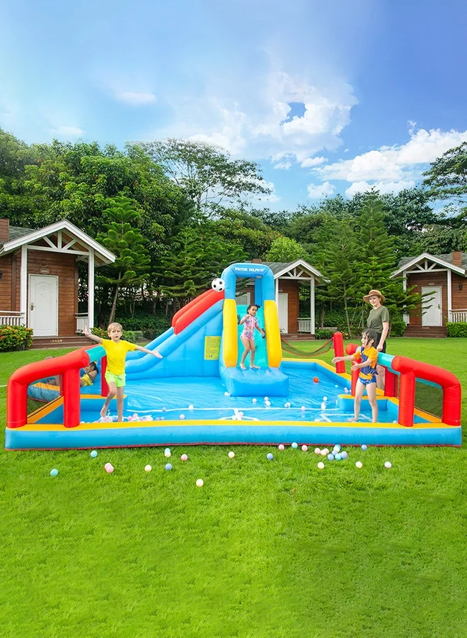 JSAITOYS Inflatable Bounce House with Slide Combo Kids Party Jumping Castle (Large) wqpmb