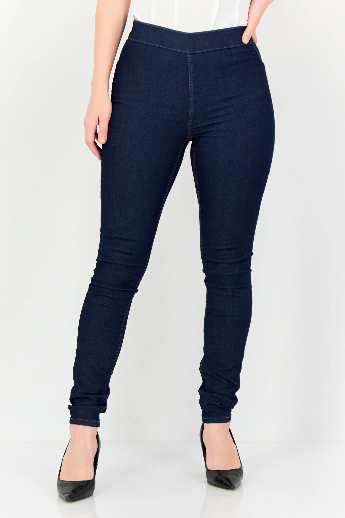 Premium Women Skinny Fit Stretchable Denim Jeans Blue (Size M) 674kg