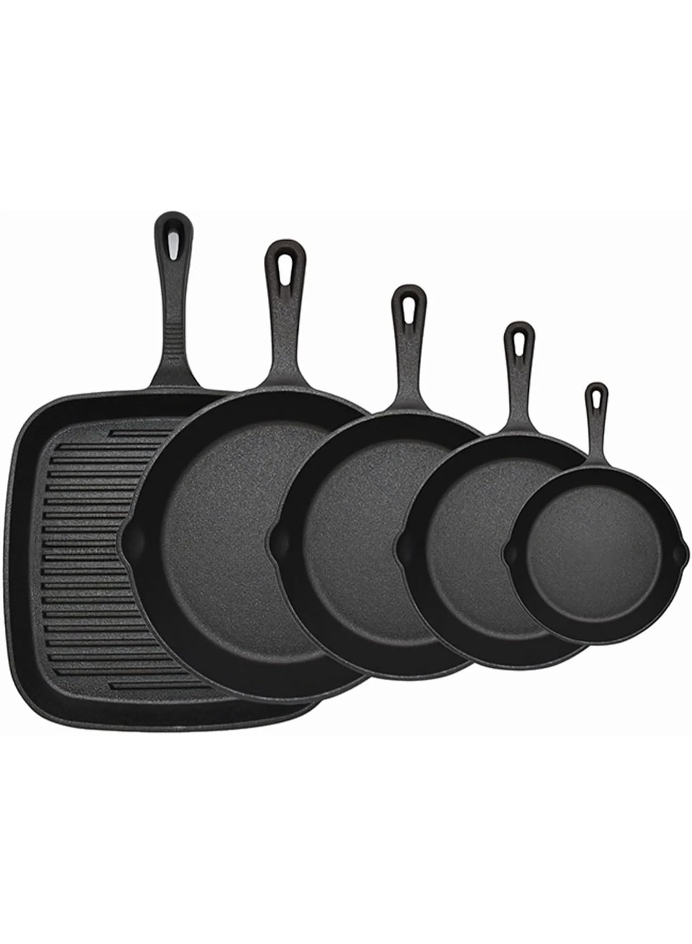 Arabest Heavy Duty Cast Iron Skillet Set Professional Grill Frying Pans for Stovetop and Oven (3-Piece Set) 2r2fh
