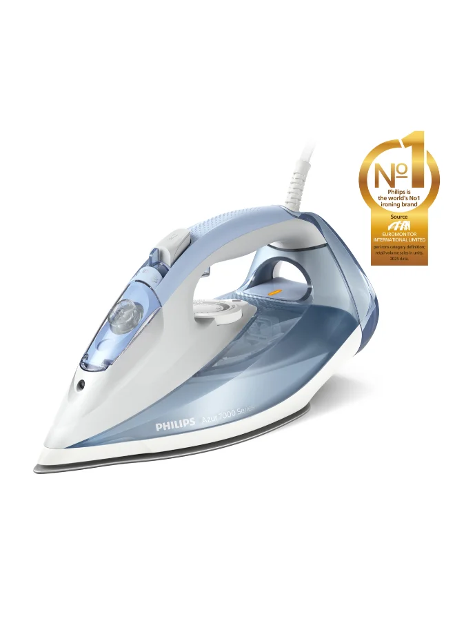 Professional Steam Iron 2600W High-Performance Garment Steamer with SteamGlide Soleplate (Light Blue, 300 mL) qr5j6