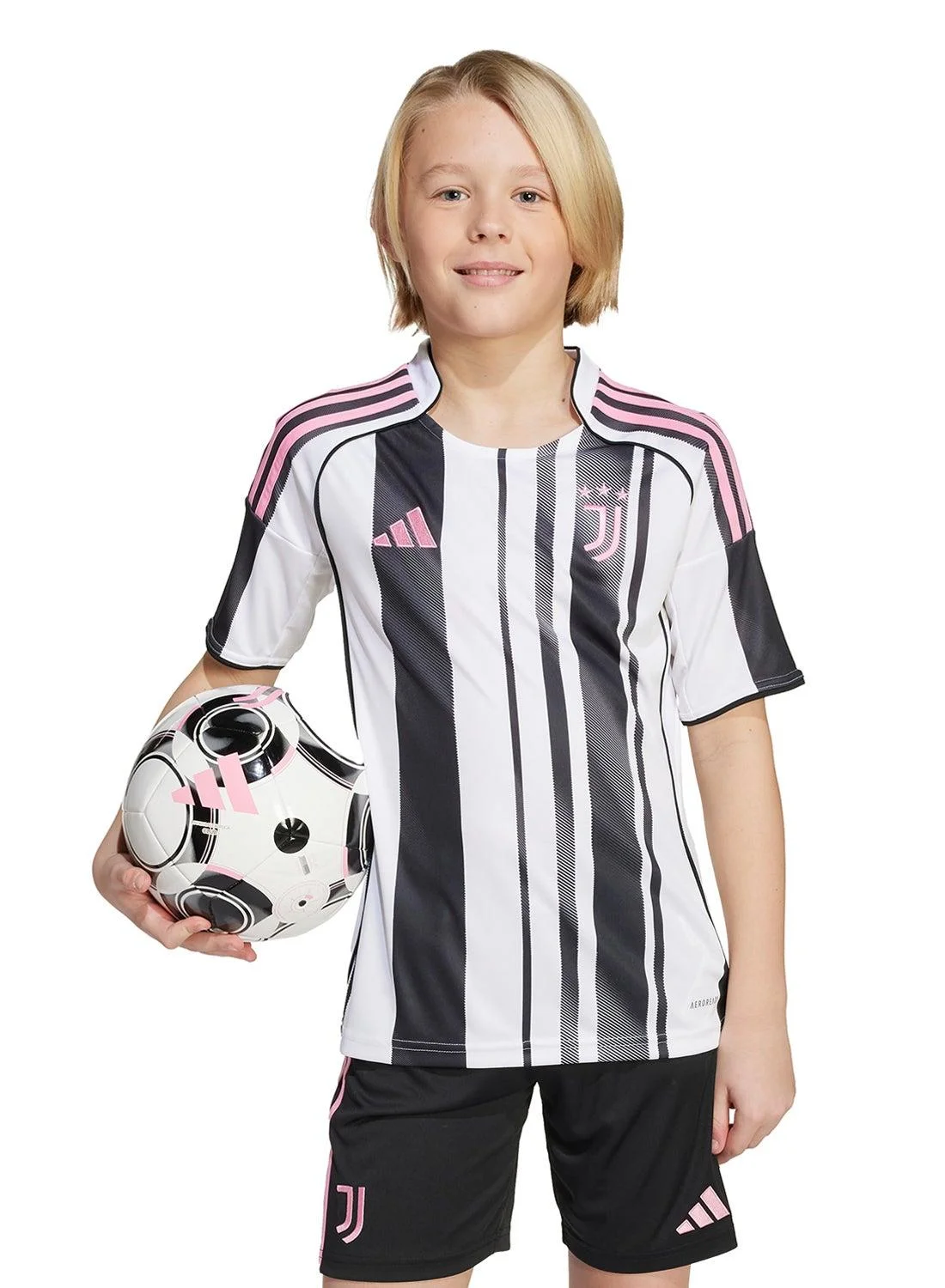 Sport Juventus 25/26 Home Jersey for Kids Premium Breathable Football Kit (Black and White, 140 cm) q70uh