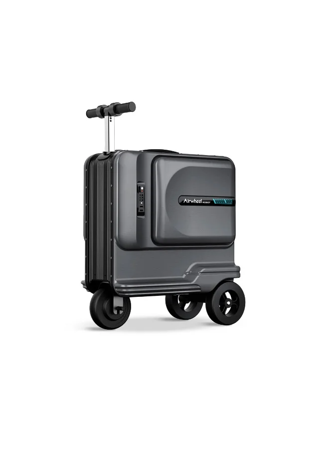 Smart Electric Riding Suitcase Premium Motorized Travel Luggage with Removable Battery (Black, 29 Liters) hmzls