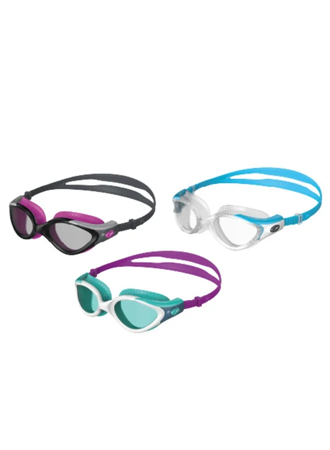 Premium Biofuse Flexiseal Swimming Goggles Anti-Fog UV Protection (For Men, One Size) r5ox1