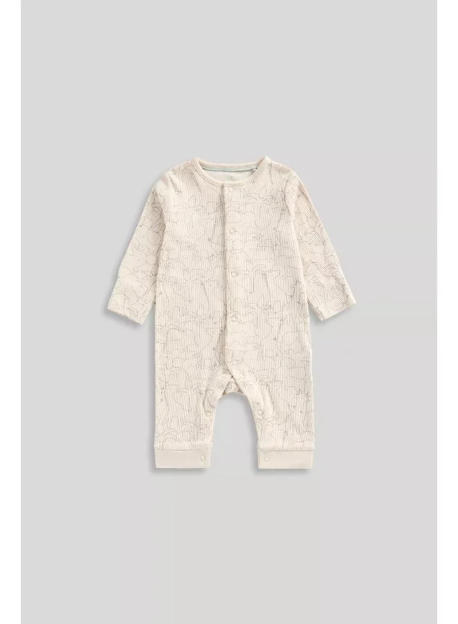 Mothercare Ribbed All-in-One Soft Cotton Baby Romper (White, 0-3 Months) 0fv08