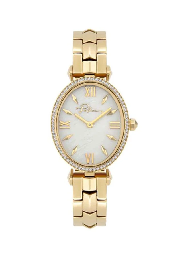 POLICE Olinville Oval Analog Wrist Watch Stainless Steel Premium Gold (30 mm) For Women 2c4rc