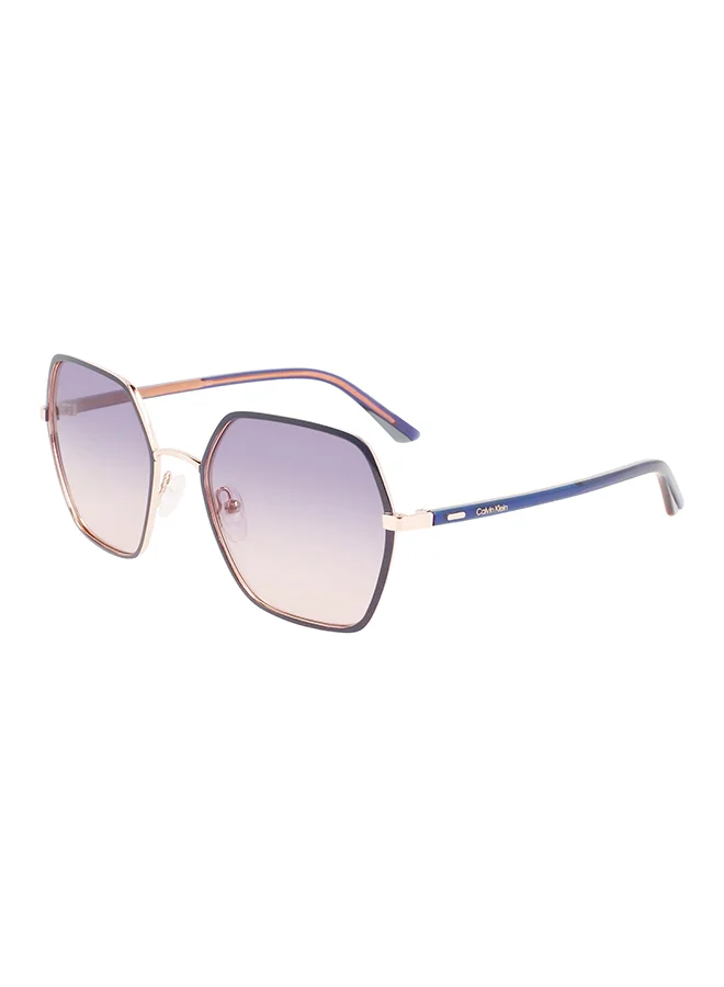 Premium Full Rim Metal Sunglasses for Men and Women (Blue, 56mm) 4hcxy