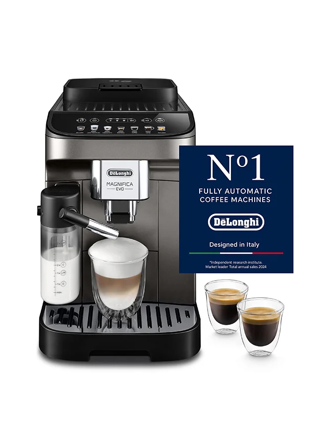 Premium Fully Automatic Bean to Cup Coffee Machine, 9-Function Espresso Maker with Integrated Grinder (Black, 1.8 L) 08ujs