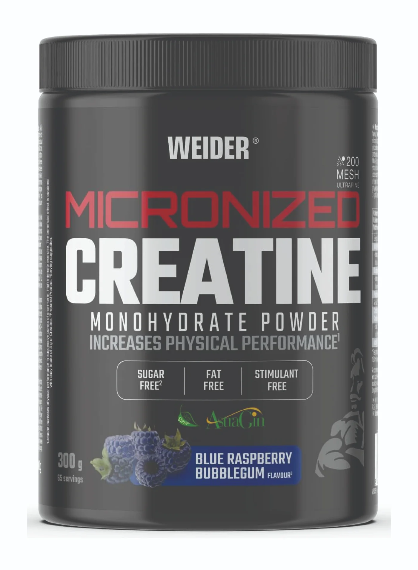 Weider Micronized Creatine Monohydrate Powder (Blue Raspberry Bubblegum, 300g, 65 Servings) 99z66