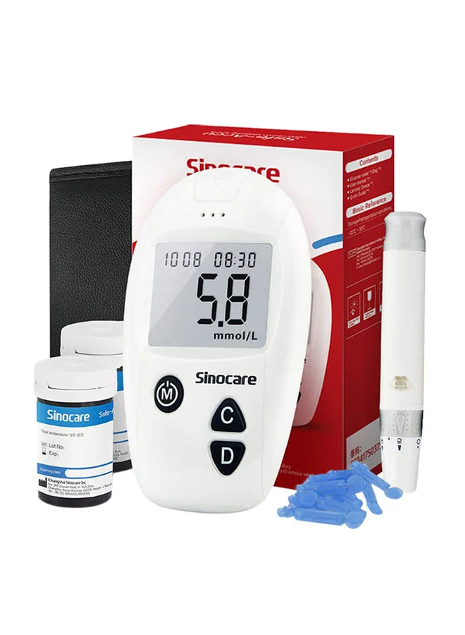 Sinocare Blood Glucose Monitoring System with 50 Test Strips and Lancets (Premium Digital Health Device) ro0d3