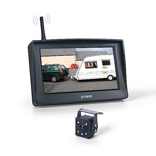 Yuwei Digital Wireless Backup Camera System with 4.3-inch Display Waterproof Night Vision for Cars Trucks and Vans difk4