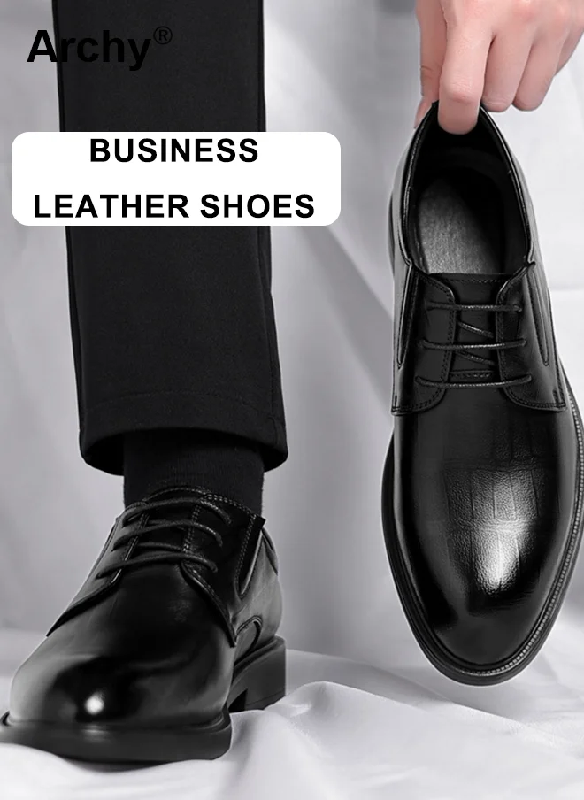 Archy Formal Business Leather Shoes for Men Premium Dress Oxfords (Black, 42 EU) wpq4d