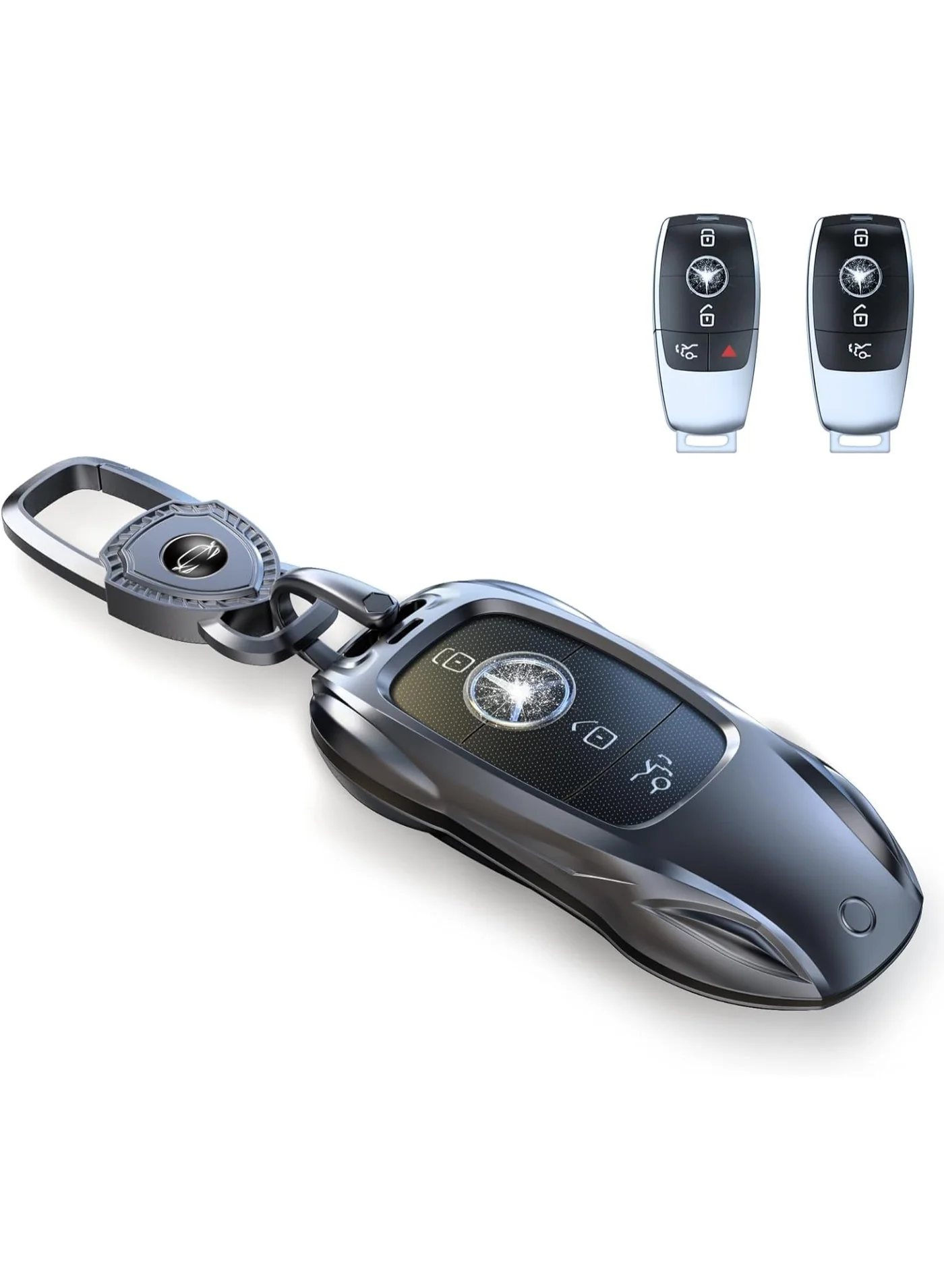 NOSKIN Premium Remote Key Fob Cover Case Protective Shell for Luxury Vehicles (Black, 1 Piece) s0o1w