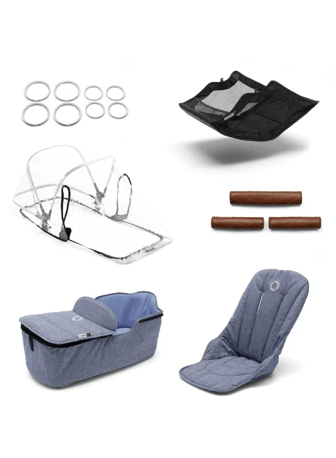 Premium Stroller Accessory Set (Blue Melange, Universal Fit) 8fw70