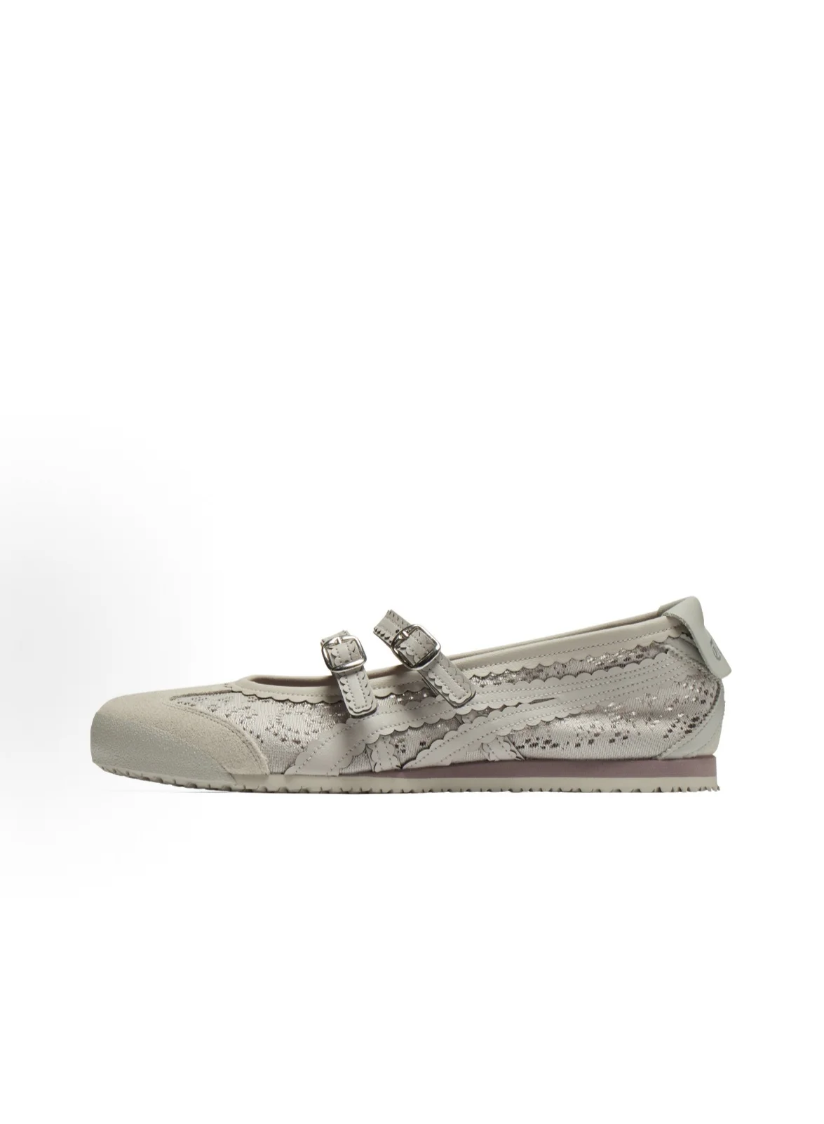 Premium Lace Ballet Flats Casual Mary Jane Shoes for Women (Grey, 38 EU) bwdnz