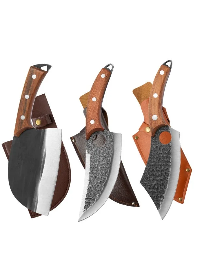 OSOOKE 3 Piece Chef Knife Set High Carbon Steel Kitchen Cutlery Professional Meat Slicing Tools (3 Pieces) h6h1p