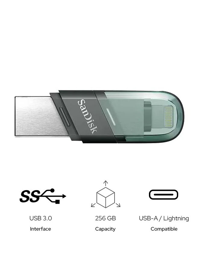 Premium Dual-Interface Flash Drive USB Type A and Lightning Connector High-Speed Data Transfer (256 GB) cmext