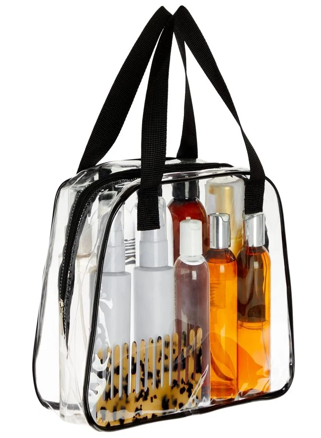 Zodaca Transparent Stadium Bag - Waterproof PVC Clear Travel Pouch for Concerts & Events (Clear, 28 x 10 x 18 cm) gozm9