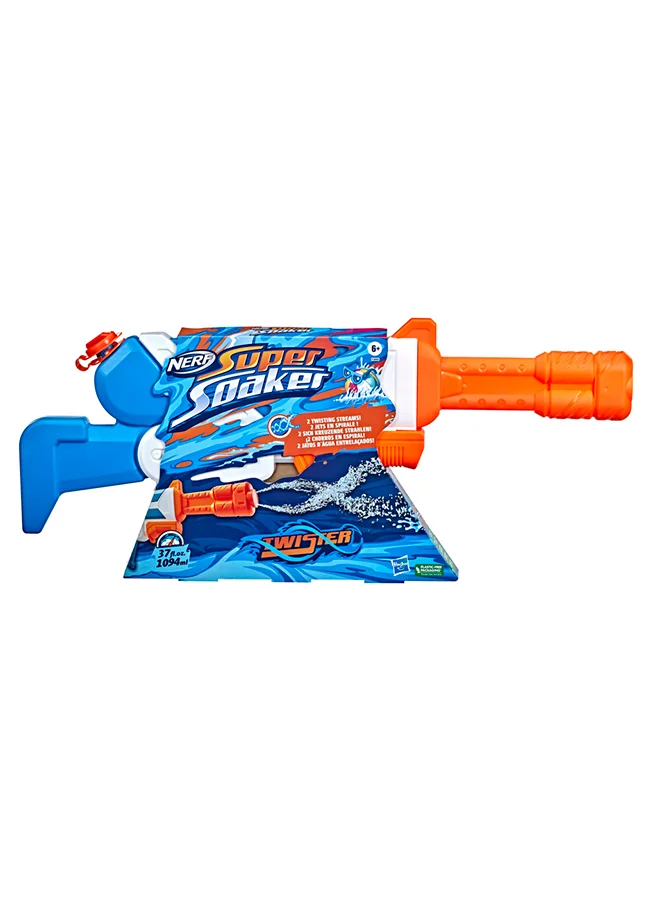 Premium Water Blaster Toy with Dual Twisting Streams for Outdoor Summer Fun (Plastic, 1 Unit) norgs