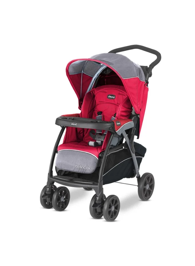 Premium Foldable Baby Stroller with 8 Reclining Positions and Shock-Proof Wheels (Red, Up to 22 kg) 2r29x