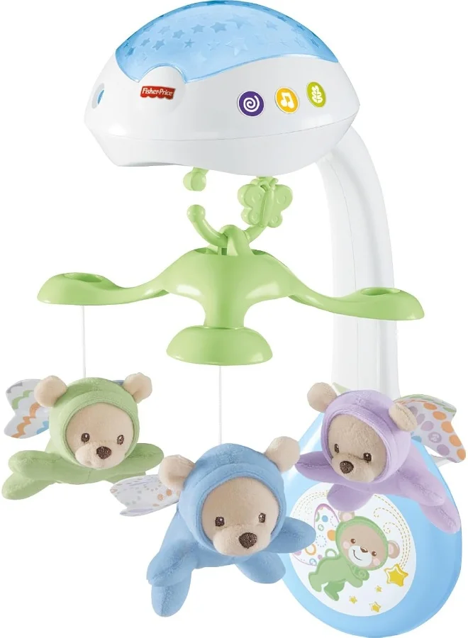 Premium 3-in-1 Projection Crib Mobile Musical Visual Sensory Toy for Infants (Multi-Color, 1 Unit) z5hv5