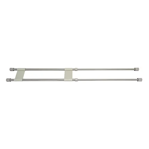 Premium RV Refrigerator Tension Bar Adjustable Security Rod for Food and Drinks (Gray, 40.6 cm to 71.1 cm) amuol
