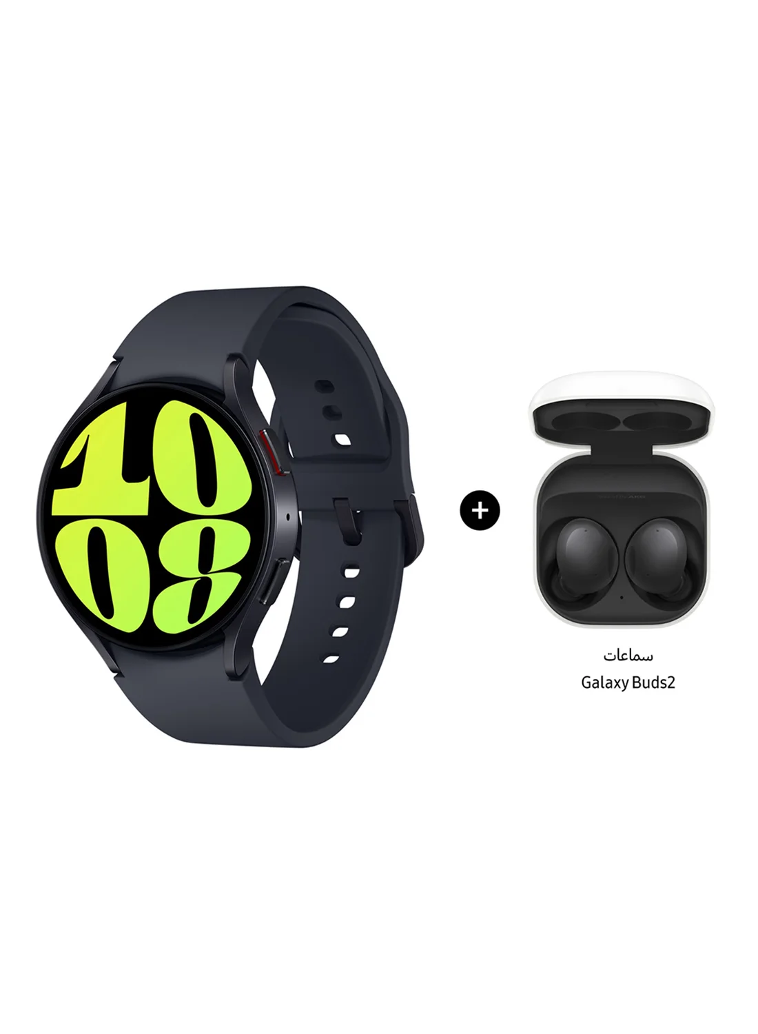 Premium Smartwatch 44 mm Cellular & Wireless Earbuds Bundle (Graphite, 44 mm) bki8e