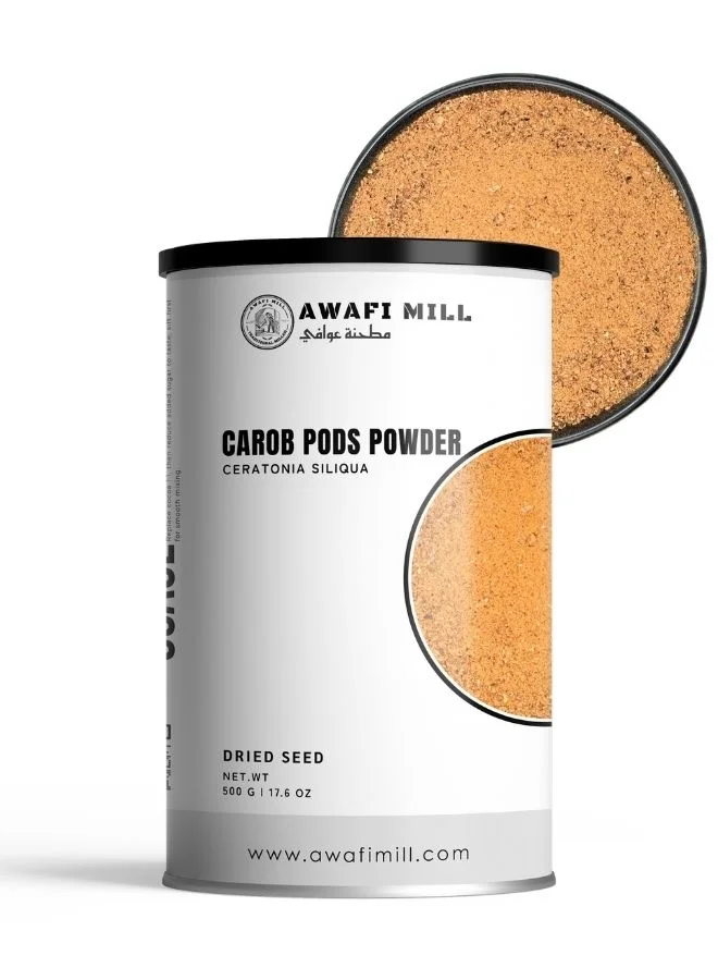 AWAFI MILL Carob Pod Powder Natural Sweet Baking Ingredient (500g) mkh5u