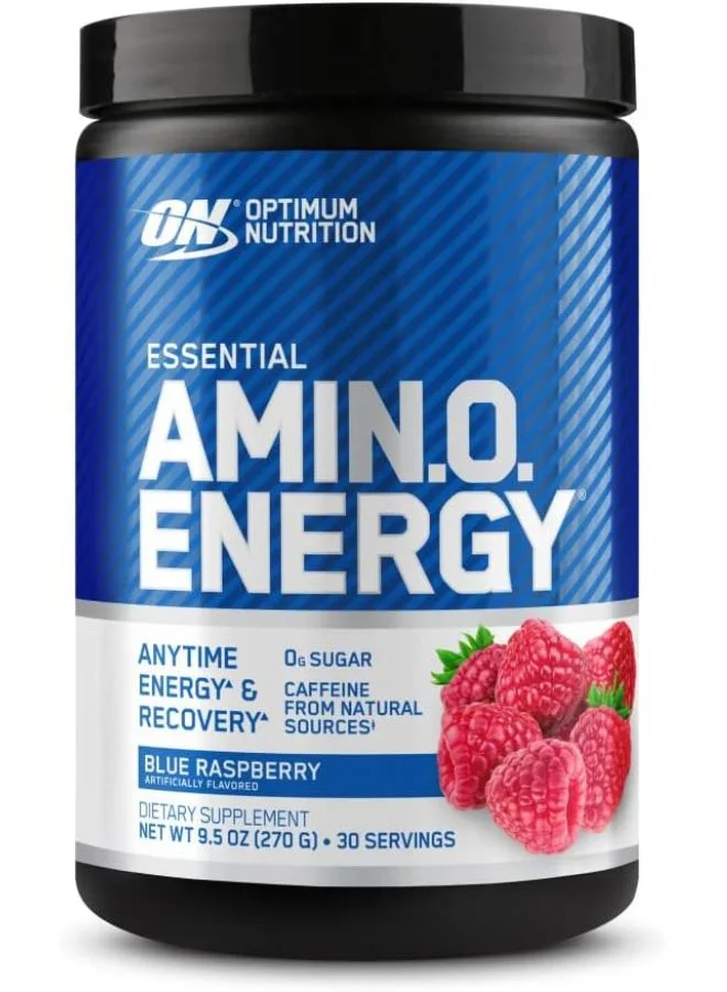 Optimum Nutrition Amino Energy Pre-Workout Powder (Blue Raspberry, 270g, 30 Servings) k43i0
