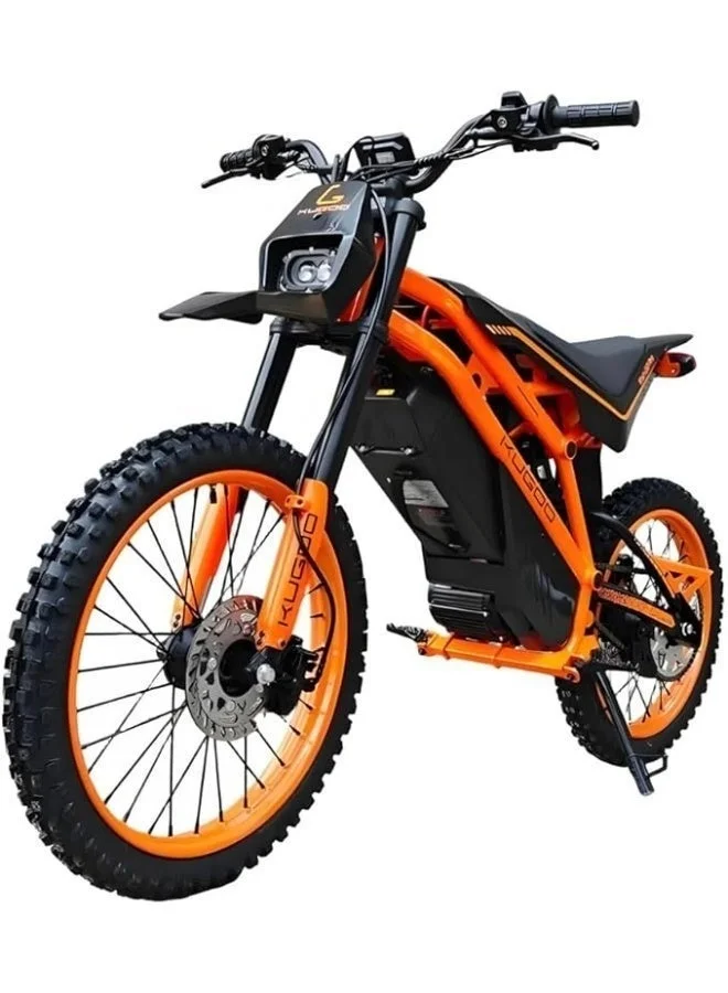 Premium Electric Dirt Bike High-Performance 2500W Motor Off-Road Vehicle (Black Orange, 1 Unit) o99j3