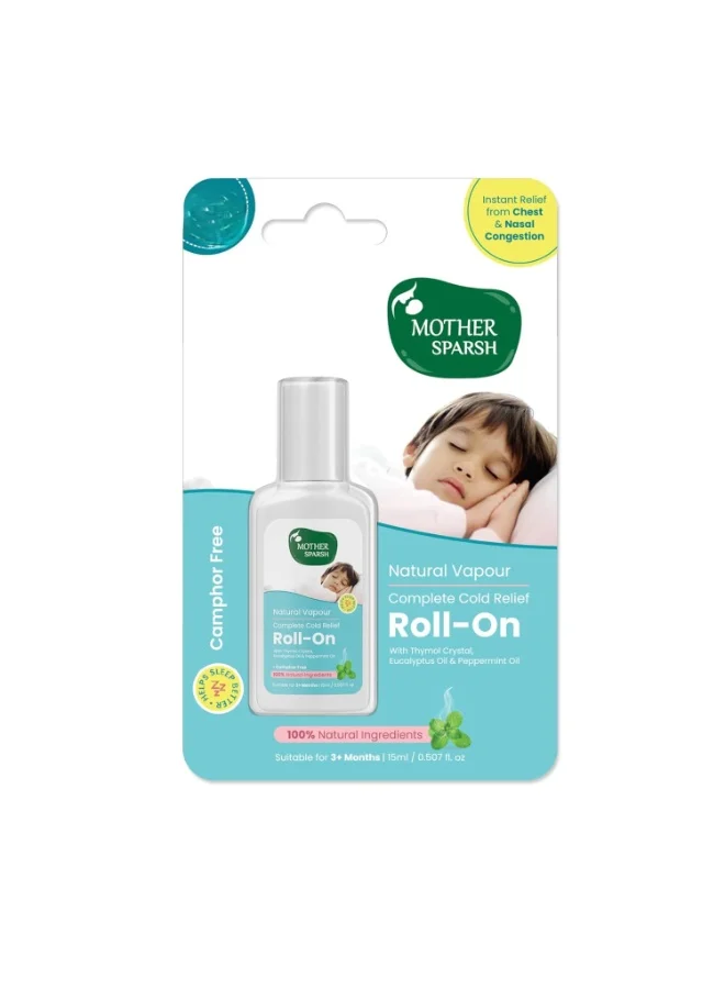 Natural Vapour Relief Roll-On for Babies with Eucalyptus and Peppermint Oil (15 mL) 40ywu
