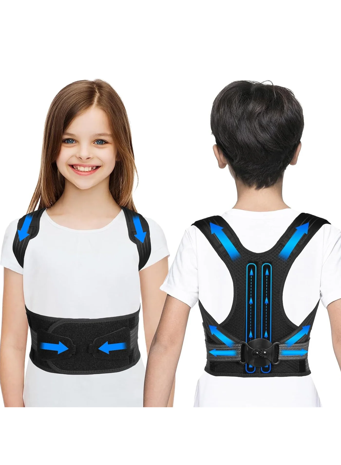 INSIJAM Posture Corrector for Kids Adjustable Full Back Support Brace for Boys and Girls (Size M) q30j0
