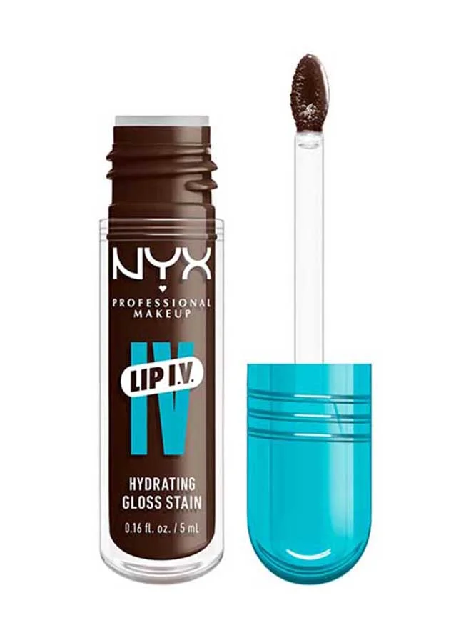 NYX Professional Makeup Lip Gloss Serum Hydrating High Pigment Wet Shine Finish (Espresso Soak, 8 mL) 8l55g