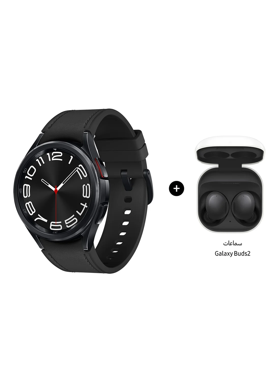 Ultra-HD Premium Smartwatch 43 mm Cellular & Wireless Earbuds Set (Graphite, 43 mm) 177n0