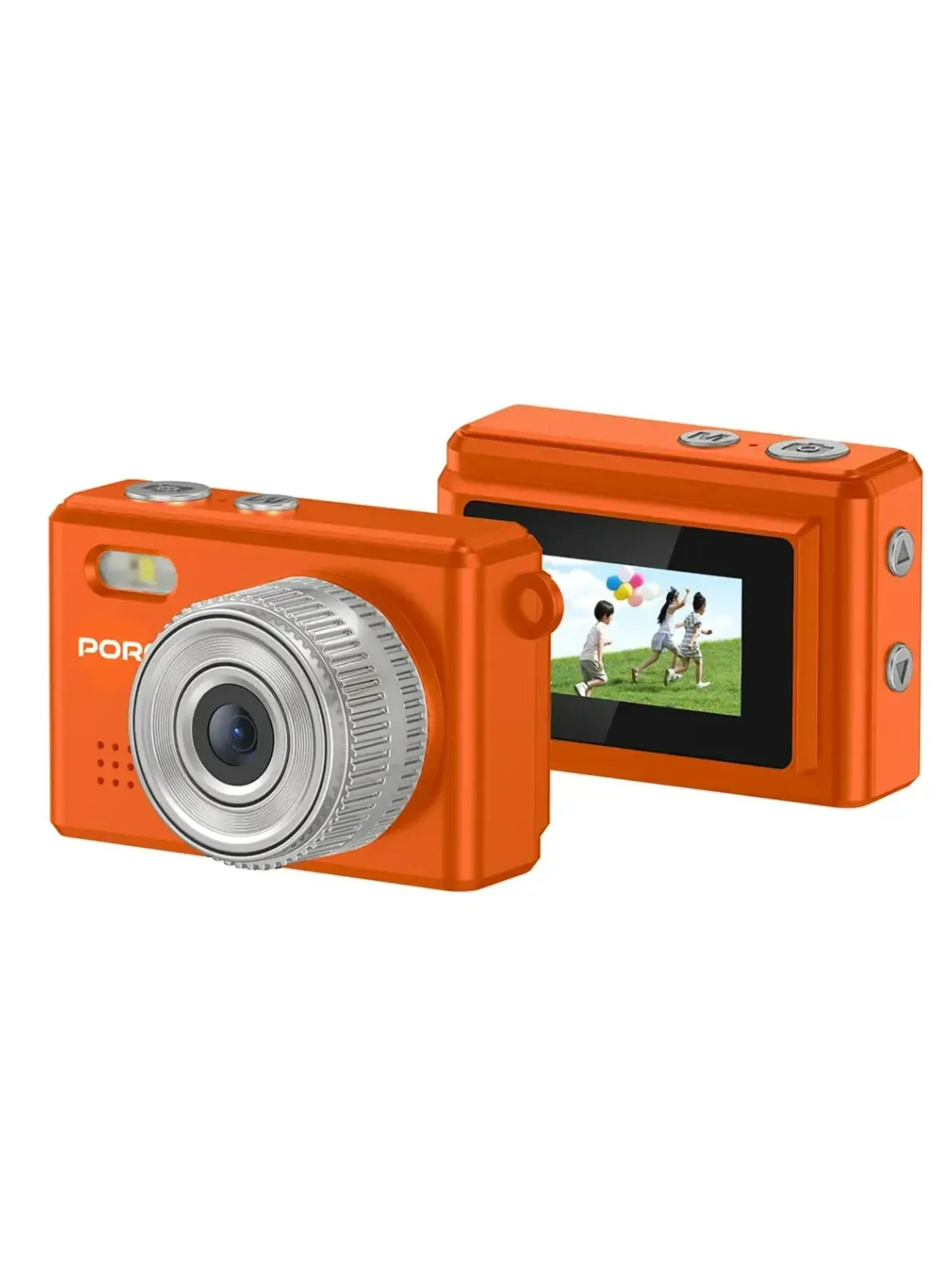 Porodo Mini Digital Camera 1080P HD Portable Video Recorder with 0.96-inch Screen and 6 Color Filters (Orange) yefda