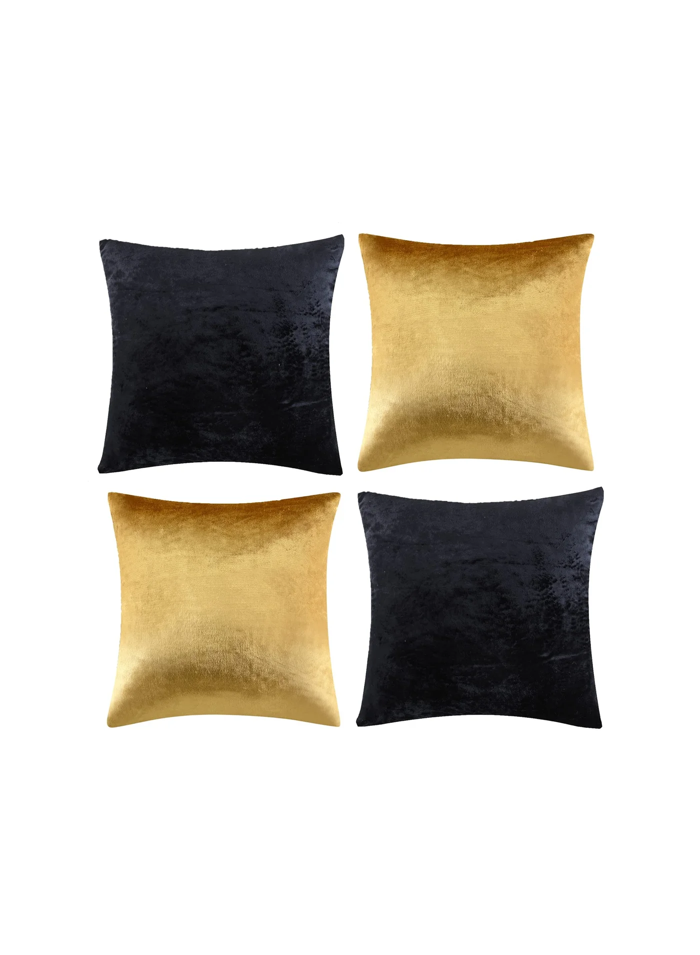 Excefore Decorative Throw Pillow Covers Set of 4 Soft Fabric Cushion Protectors for Sofa Couch Bed and Car (45 x 45 cm) bk12m