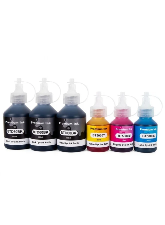 NexNova Ink Refill Set for DCP and MFC Series Printers (6-Pack, Black, Cyan, Magenta, Yellow) ujcbp